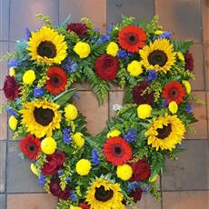 Florist choice funeral heart large 